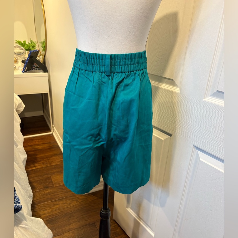 Torrid Teal Linen Blend High Rise Shorts Size 20 Plus Size - Picture 3 of 5